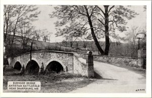 Burnside Bridge, Antietam Battlefield Sharpsburg MD Vintage Postcard M65