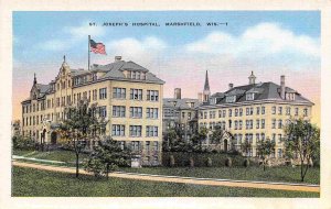 St Joseph's Hospital Marshfield Wisconsin linen postcard