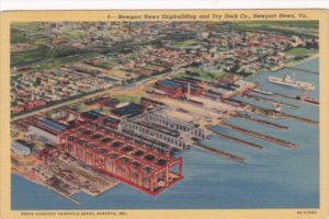 Virginia Newport News Shipbuilding and Dry Dock Company 1943 Curteich