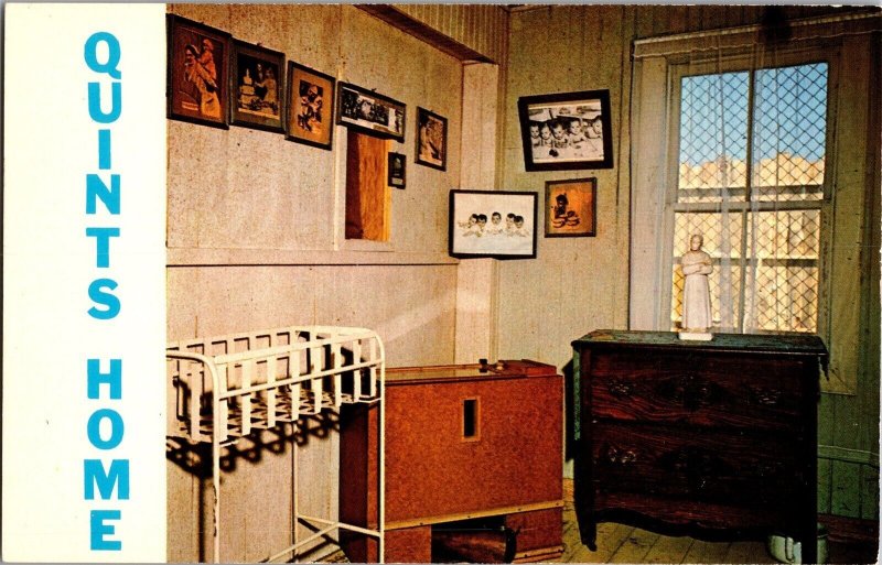 Dionne Quints, Bedroom Where Quints Were Born, Incubator Vintage Postcard K47