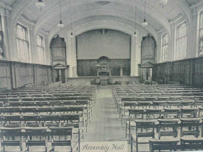 The Assembly Hall Penrhôs College Colwyn Bay Wales Vintage Postcard