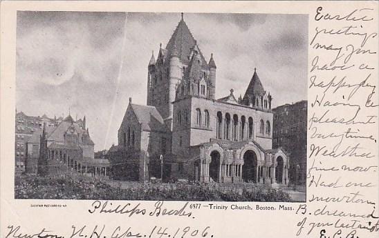 Massachusetts Boston Trinity Church 1906