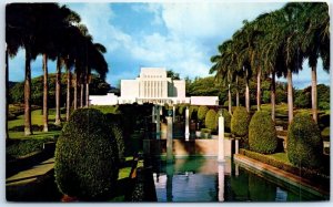 Postcard - Latter Day Saints Hawaiian Temple, Oahu, Laie, Hawaii, USA