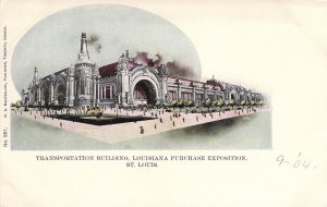 1904 St Louis Worlds Fair, Transportation Building, ,  Old Postcard