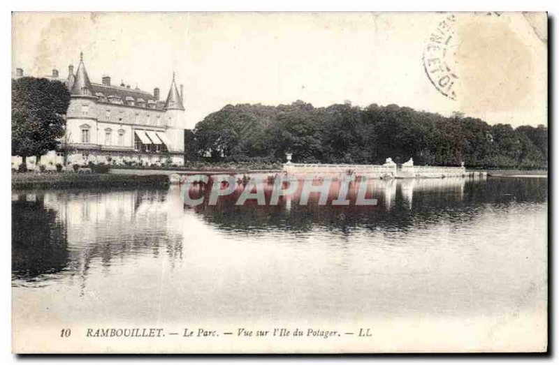 Postcard The Old Rambouillet I'Ile View Park Garden