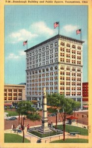 Ohio Youngstown Stambaugh Building and Public Square 1947 Curteich