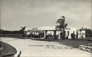 Fort Ft. Pierce FL Travelers Motel Real Photo Postcard