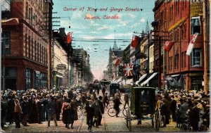 Canada Corner Of King And Yonge Streets Toronto Vintage Postcard 09.97