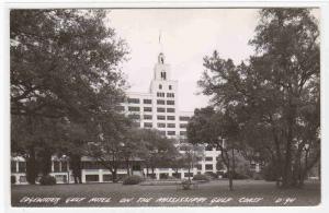 Edgewater Gulf Hotel Mississippi D94 RPPC real photo postcard