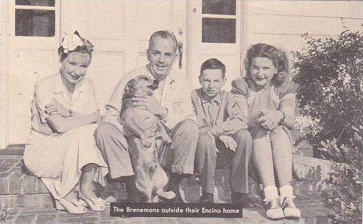 California Hollywood Tom Brennan's Family Outside Encino Home