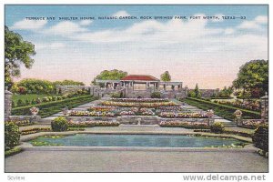 Terrace and Shelter House, Botanic Garden, Rock Springs Park, Fort Worth, Tex...