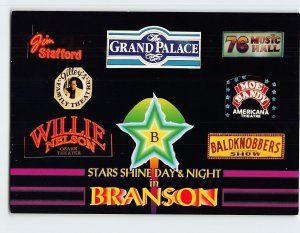 Postcard Stars Shine Day & Night in Branson Missouri USA