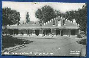 Albuquerque New Mexico nm Old Town Hacienda real photo postcard RPPC