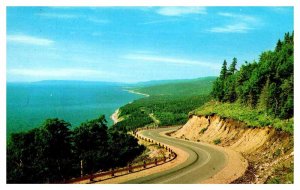 Postcard HIGHWAY SCENE Cape Breton Nova Scotia NS AQ0184