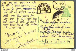 India Postal Stationery Tiger 25