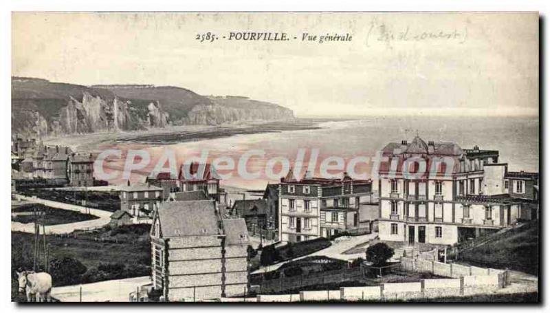 Old Postcard Pourville Vue Generale