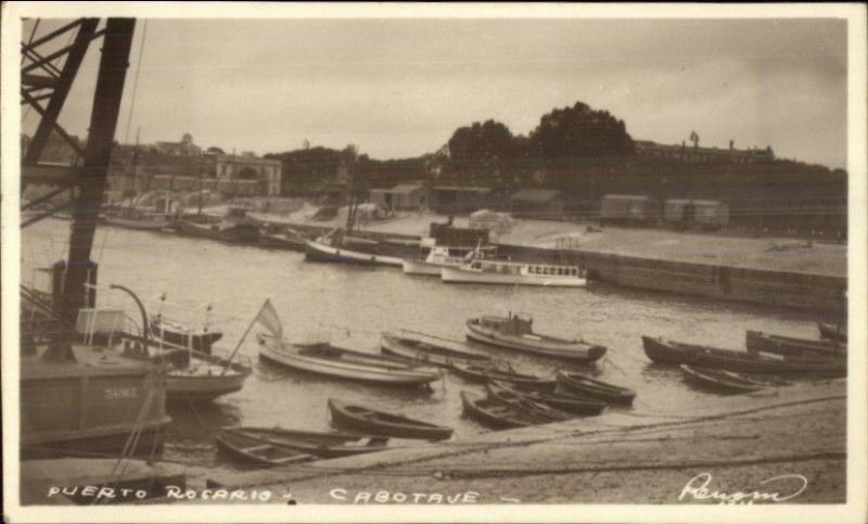 PUERTO ROSARIO ARGENTINA. Real Photo Postcard spg