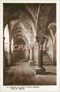 Postcard Abbey of Mont Saint Michel Hall Aquilon