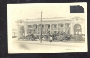 RPPC PANAMA CITY PANAMA C.Z. RAILROAD DEPOT TRAIN STATION REAL PHOTO POSTCARD