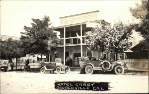 Garberville CA Hotel Carey & Cars 1917 Used Real Photo Postcard