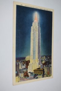 Empire State Building New York City New York Postcard Curt Teich