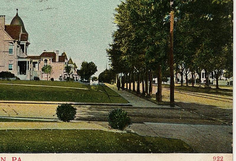 1907 Allentown PA Hamilton Street East of 16th St. Lehigh Co RARE UDB Postcard