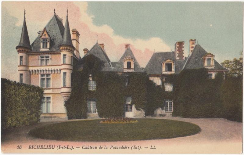 France, RICHELIEU, Chateau de la Pataudiere, unused Postcard