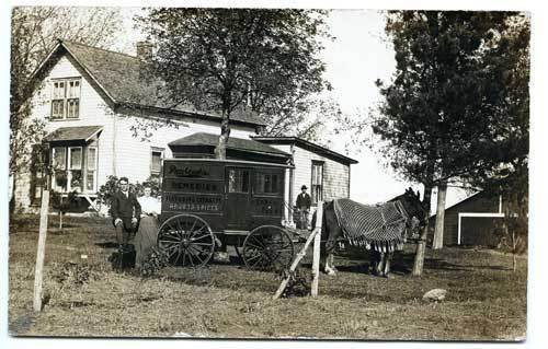 Garner IA Rawleigh Wagon Salesman Super Clear Fritsch RPPC Postcard