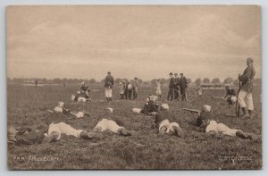 Denmark Danish Military Scene Soldiers Target Practice Onlookers Postcard A43