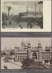 Colonial India Exhibition Transport Cards Madras Bangalore 2x Postcard