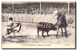 Old Postcard Bullfight Bullfight A matador in spades and Quite