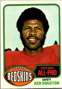 1976 Topps Football Card Ken Houston Washington Redskins sk4464