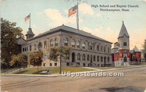 High School & Baptist Church - Northampton, Massachusetts MA