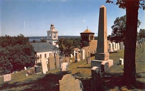 Burial Hill in Plymouth, Massachusetts Site of the Early Pilgrim Burial Ground.