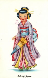 Doll Of Japan Young Girl Dolls Of Many Lands 20 Subjects Vintage Postcard