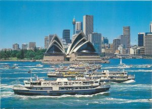 Australia Sydney harbour ferries postcard