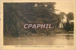 Old Postcard Cleres Zoological Park (Seine Inferieure) Lake View