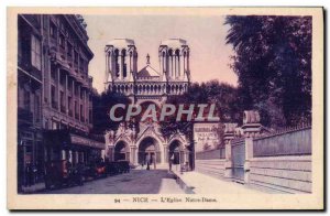 Old Postcard Nice L & # 39Eglise Notre Dame