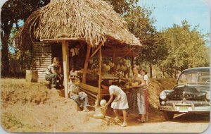 Panama Roadside Fruit Market c1952 Buzon with Stamps Postcard G94