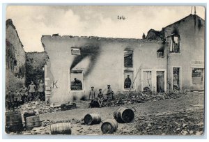 c1940's Eply Meurthe-et-Moselle France Building Got Destructed WW1 Postcard