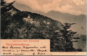 Switzerland Vierwaldstättersee Seelisberg Hotel Sonnenberg Vintage Postcard C207