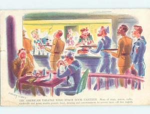 1943 Signed Military STAGE DOOR CANTEEN HM4605