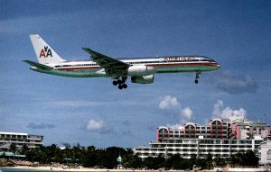 Airplane American Airlines Boeing B-757-223 At St Maarten