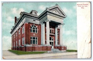 1912 Masonic Temple Fond Du Lac Wisconsin WI Antique Posted Postcard
