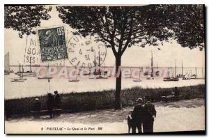 Old Postcard Pauillac The Pier and Port