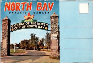 North Bay, Ontario, Canada, Vintage Chrome Folder Postcard #1, 14 Views