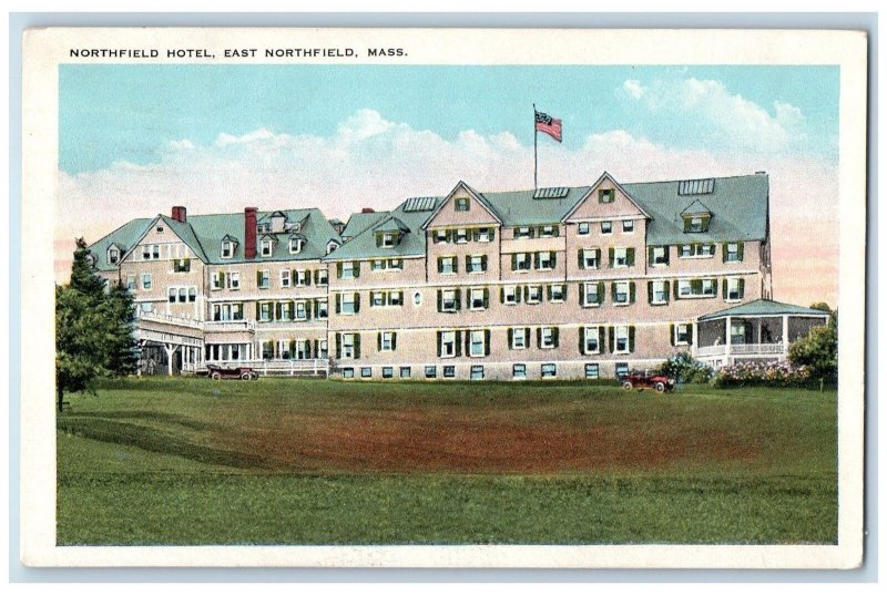 1929 Northfield Hotel Restaurant Building Field Flag East Northfield MA
