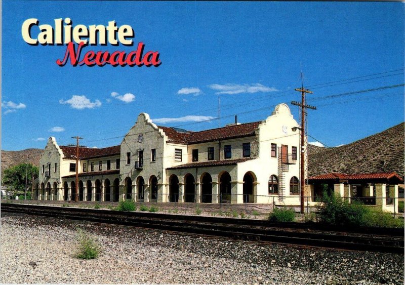 Caliente, NV Nevada  RAILROAD DEPOT Train Station LINCOLN COUNTY  4X6 Postcard