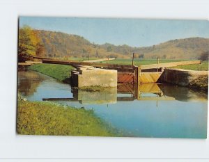Postcard Millville Locks On Whitewater Canal At Metamora, Indiana