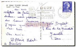 Modern Postcard Le Grau d'Agde Beach